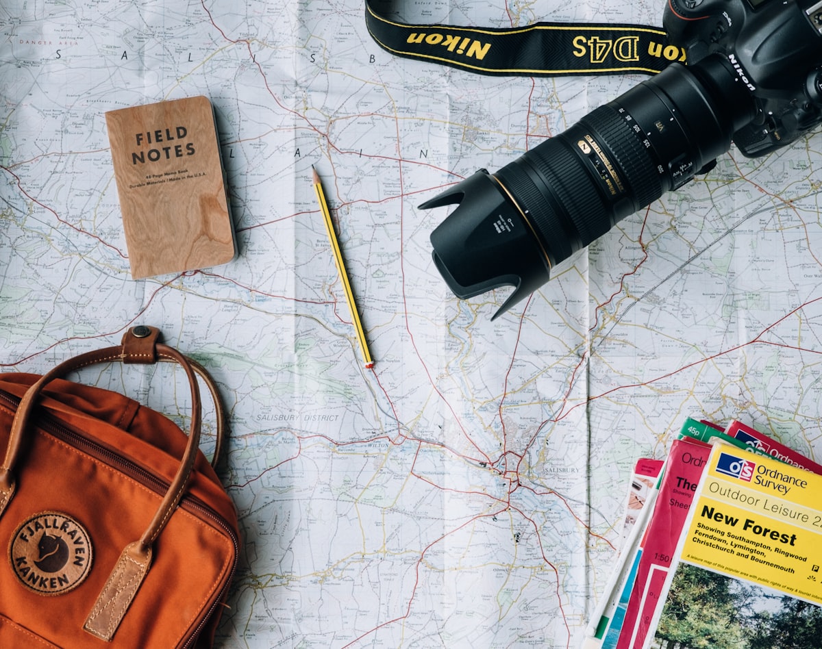 Travel planning with smartphone and map